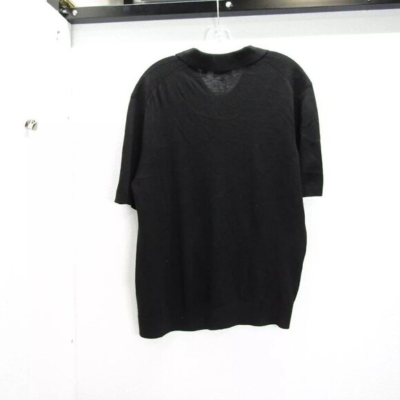NEW TED BAKER Mens Textured Front Knit Polo Shirt Black Size XXL/IT 6 - Picture 8 of 16